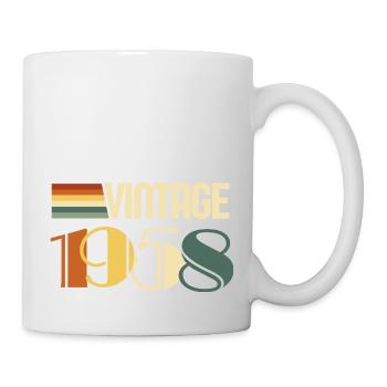 Jahrgang 1958 - 1958 Jubiläumsgeschenk - Tasse - Weiß - Rechts