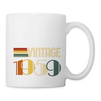 Jahrgang 1959 - 1959 Jubiläumsgeschenk - Tasse - Weiß - Rechts