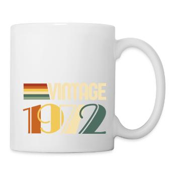 Jahrgang 1972 - 1972 Jubiläumsgeschenk - Tasse - Weiß - Rechts