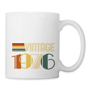 Jahrgang 1976 - 1976 Jubiläumsgeschenk - Tasse - Weiß - Rechts