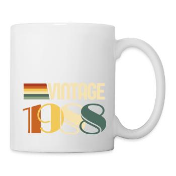 Jahrgang 1988 - 1988 Jubiläumsgeschenk - Tasse - Weiß - Rechts