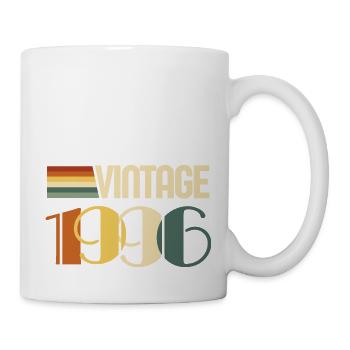 Jahrgang 1996 - 1996 Jubiläumsgeschenk - Tasse - Weiß - Rechts
