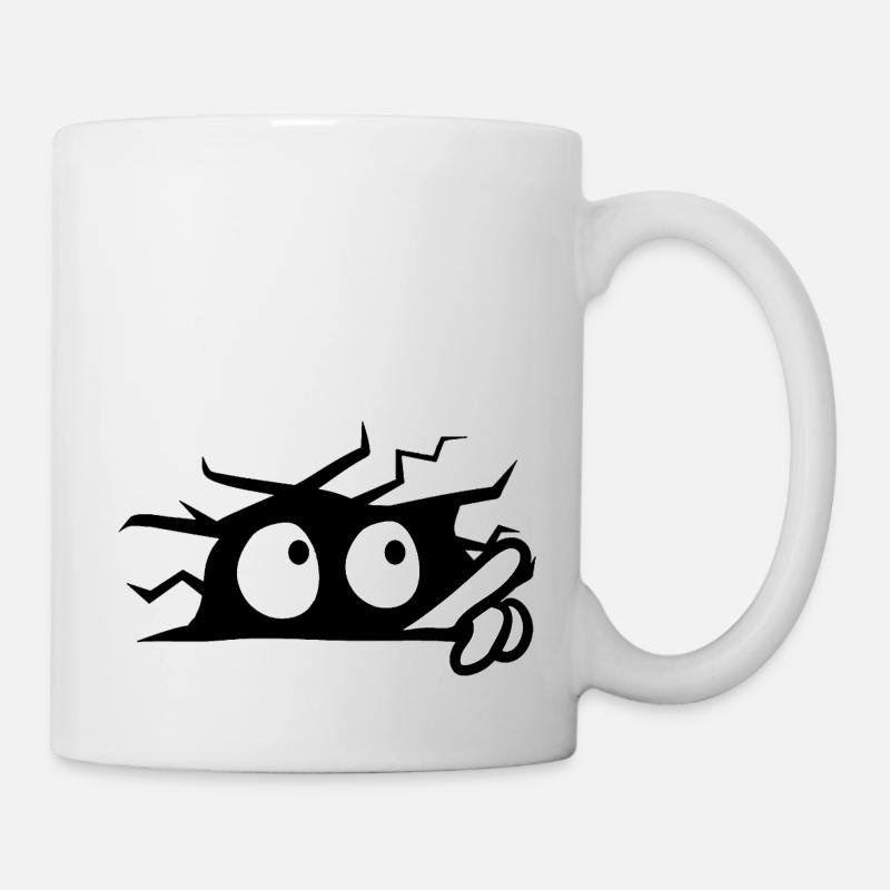 Scared Eyes Behind The Wall - Mug - white