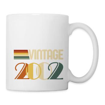 Jahrgang 2002 - 2002 Geburtstagsgeschenk - Tasse - Weiß - Rechts