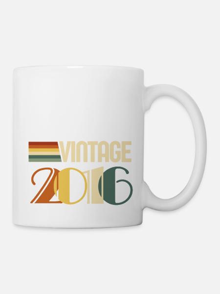 Vintage 2016-cadeau anniversaire 2016 - Mug blanc - blanc