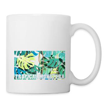 Tropical monstera - Mug blanc - blanc - Droite