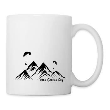 Hike Coffee Fly - Black Print - Tasse - Weiß - Rechts