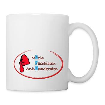 AfD Daumen runter - Tasse - Weiß - Rechts