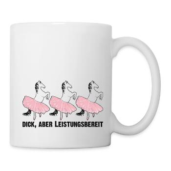 Lipizzaner - dick, aber Leistungsbereit - Gürtler - Tasse - Weiß - Rechts
