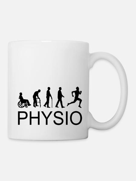 physio schwarz - Tasse - Weiß