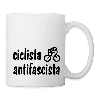ciclista antifascista - Tasse - Weiß - Rechts