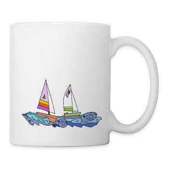 Segelboote - Tasse - Weiß - Rechts