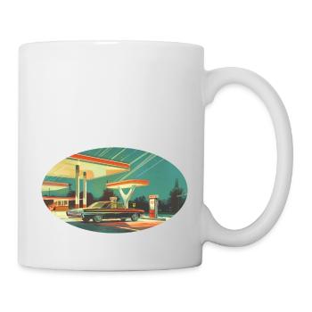 Benzinbrüder Tankstelle - Tasse - Weiß - Rechts