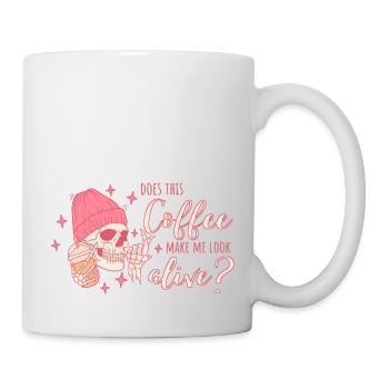 Est-ce que ce café me donne l’air vivant ? - Mug blanc - blanc - Droite