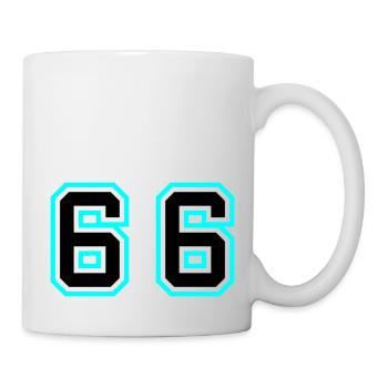 66 Symbole numérique - Mug blanc - blanc - Droite