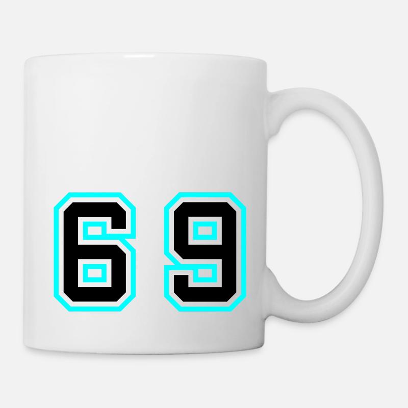 69 Zahl Symbol - Tasse - Weiß