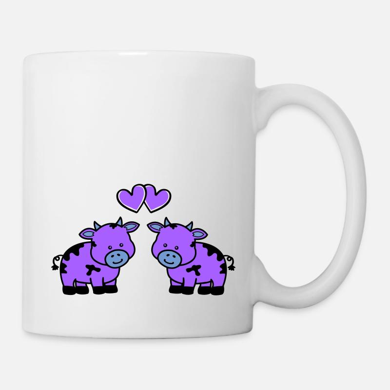 vaches amoureuses - Mug blanc - blanc