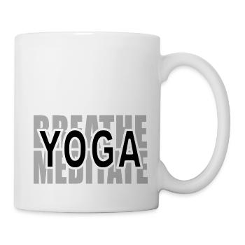 Yoga, Reple et Méditez - Mug blanc - blanc - Droite