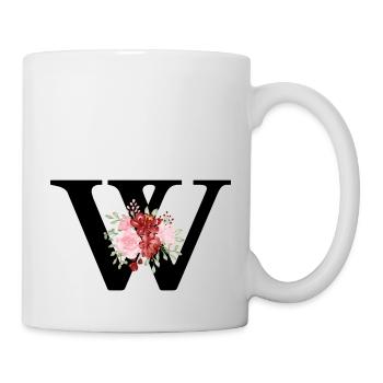 Letter w floral red - Mug - white - Right