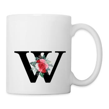 Letter w floral red - Mug - white - Right