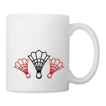 Symbole du badminton - Mug blanc - blanc - Droite