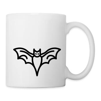 Contour de chauve-souris mystique pour Halloween - Mug blanc - blanc - Droite