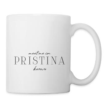 Pristina, Kosovo Stil Design T-Shirt - Tasse - Weiß - Rechts