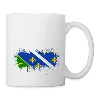 Bosnia herzegovina europe bosnia and flag mostar - Mug - white - Right