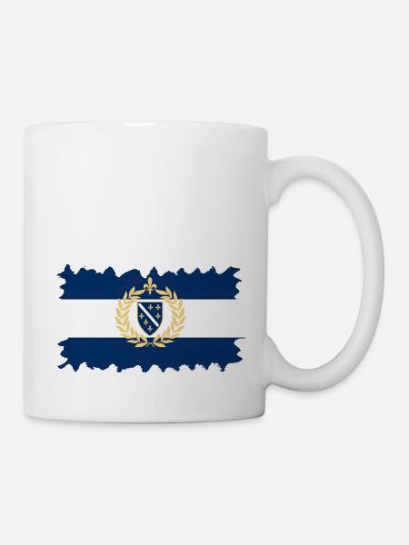 Bosnien in der Herzegowina Europa Sarajavo Flagge Mostar - Tasse - Weiß