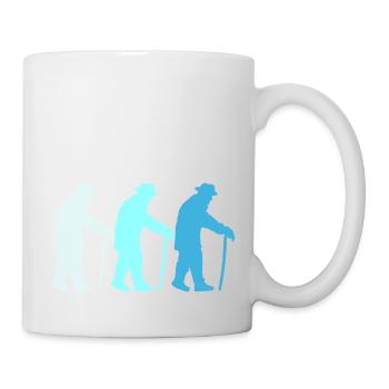 Drei Opas Rentner Alter Männer Team Silhouette - Tasse - Weiß - Rechts