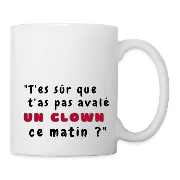 T-shirt Le chat clown - Mug blanc - blanc - Droite