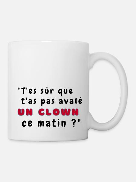 T-shirt Le chat clown - Mug blanc - blanc