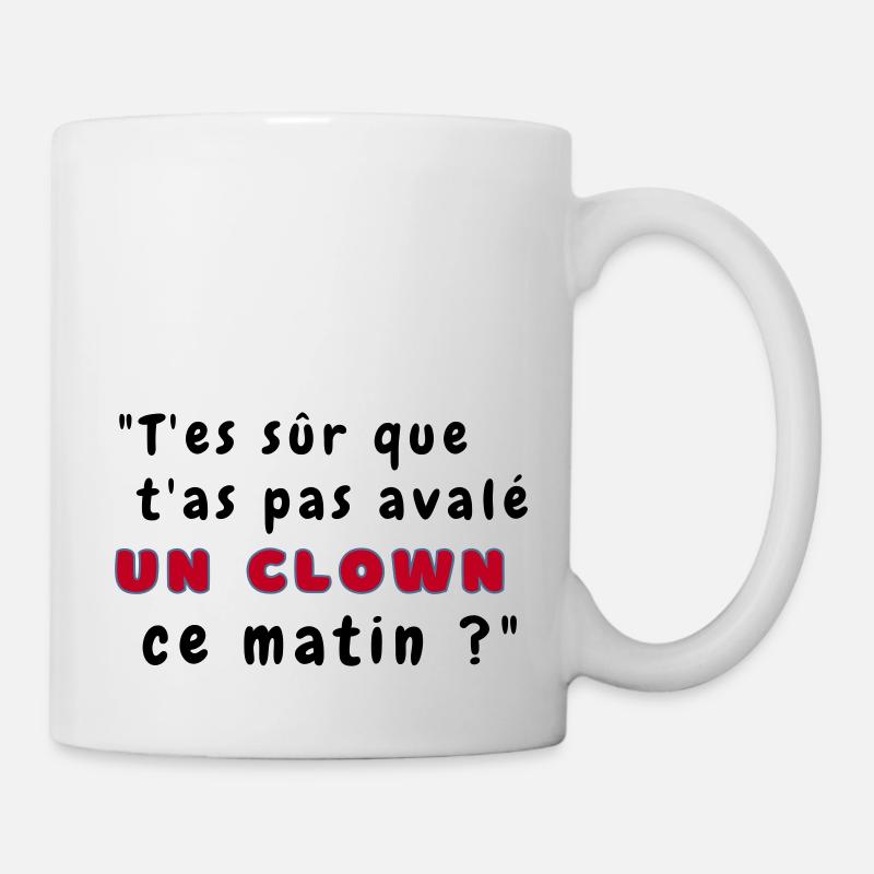 T-shirt Le chat clown - Mug blanc - blanc