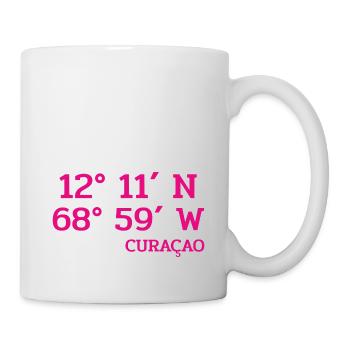 Curacao Coordinates - Coordinates - Caribbean - Mug - white - Right