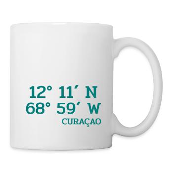 Curacao Coordinates - Coordinates - Caribbean - Mug - white - Right