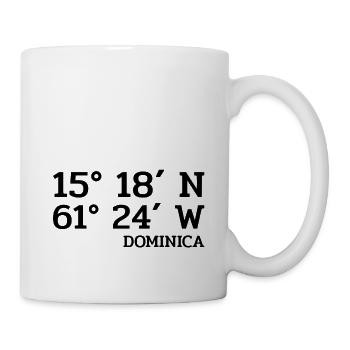 Dominica Coordinates - Coordinates - Caribbean - Mug - white - Right