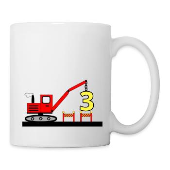 Bagger - Tasse - Weiß - Rechts