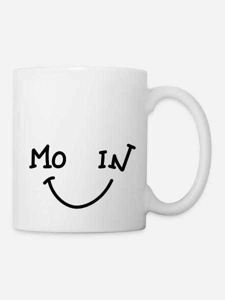Lächelnder Moin Moment - Tasse - Weiß