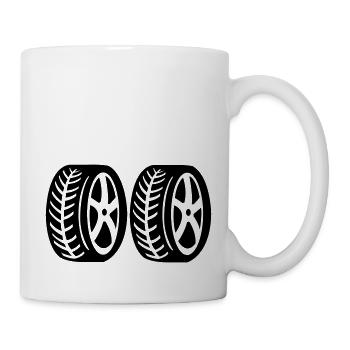 Pneus 2 - Mug blanc - blanc - Droite