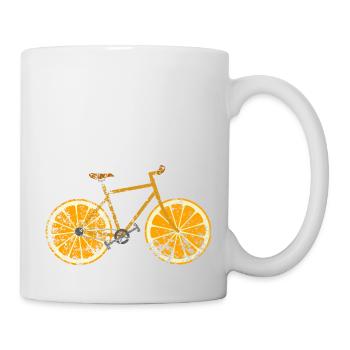 Bicycle Fruit Fruit Retro Vintage Grunge - Mug - white - Right