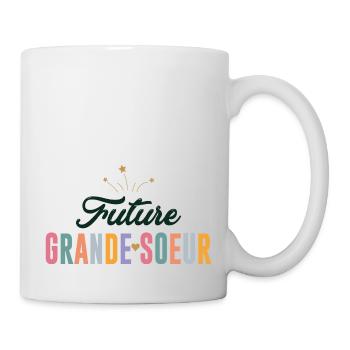 Zukünftige große Schwester 2025 Ich werde eine große Schwester - Tasse - Weiß - Rechts