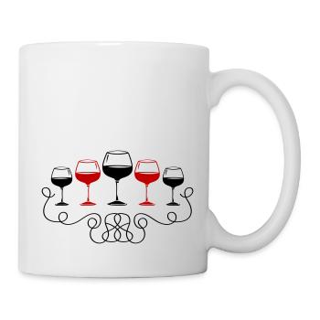 Wine Red Wine Glass Icon - Mug - white - Right
