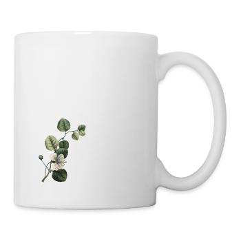 Nummer 74 Blumengrün - 74. Blumengeburtstag - Tasse - Weiß - Rechts