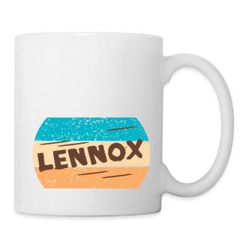 Lennox Vintage Text - Tasse - Weiß - Rechts