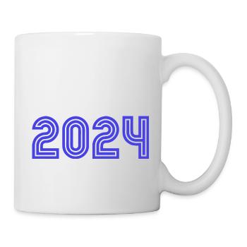 2024. JAHR. ALLES GUTE ZUM NEUEN JAHR. SILVESTER - Tasse - Weiß - Rechts