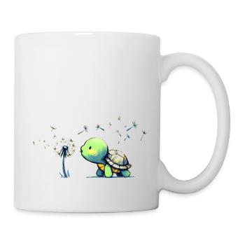 Schildkröte - Tasse - Weiß - Rechts