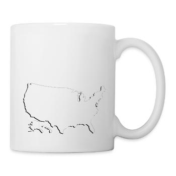 États-Unis | Carte | Ombre - Mug blanc - blanc - Droite