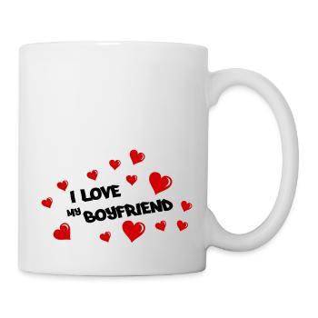 i love my boyfriend - Tasse - Weiß - Rechts