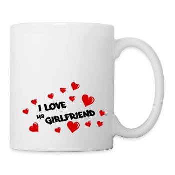 J'aime ma petite amie - Mug blanc - blanc - Droite