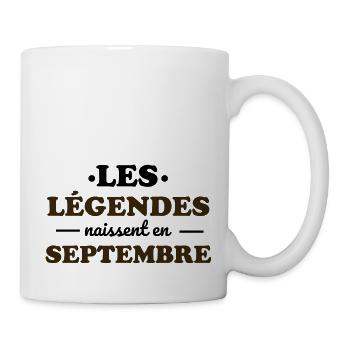 The Legends are born in September - Mug - white - Right
